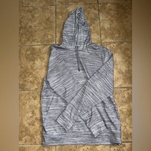 Gray Striped Hoodie